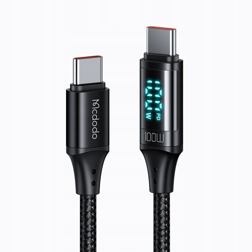 Mcdodo telefonikaabel koos ekraaniga Digital PRO PD USB-C 100W 1.2m цена и информация | Mobiiltelefonide kaablid | kaup24.ee