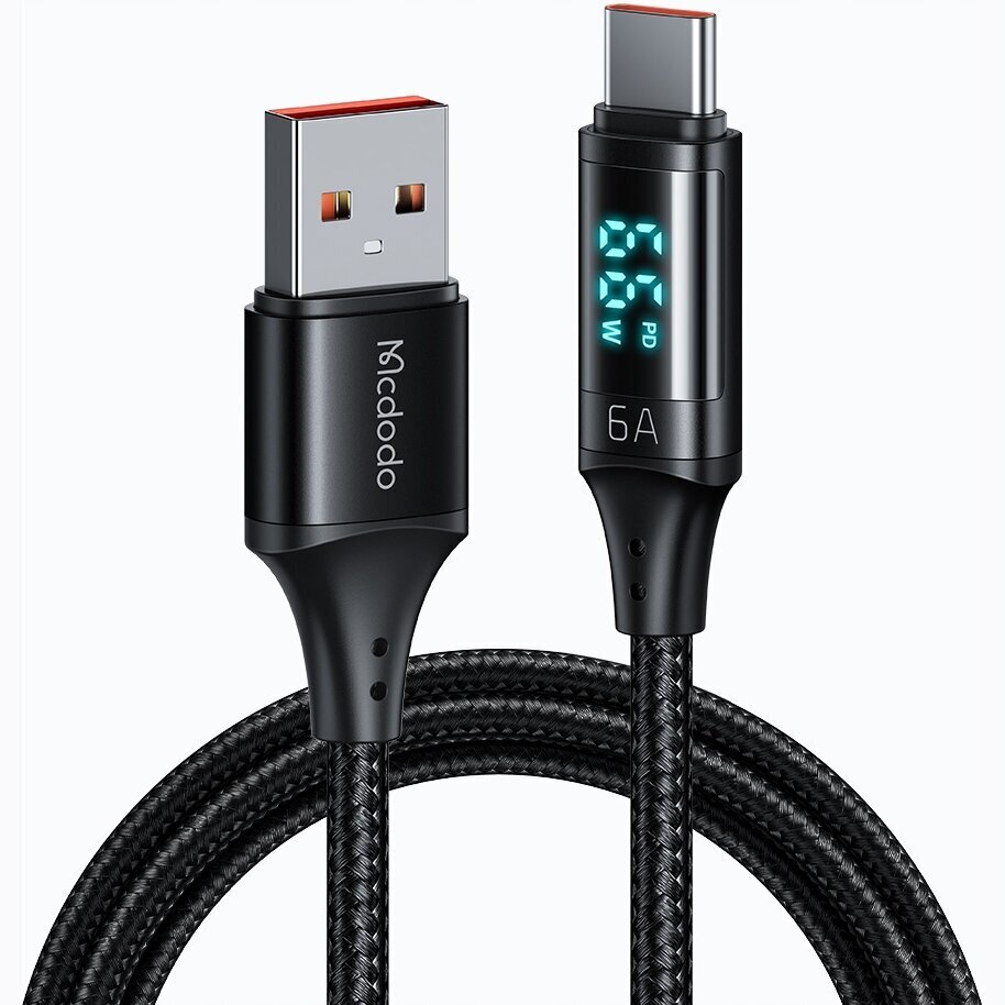 Mcdodo telefonikaabel koos ekraaniga Digital PRO PD USB-C 100W 1.2m цена и информация | Mobiiltelefonide kaablid | kaup24.ee