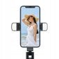 Mcdodo Double Shot selfie stick statiiv bluetooth statiiv must hind ja info | Mobiiltelefonide lisatarvikud | kaup24.ee