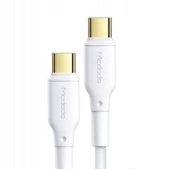 Телефонный кабель McDodo, USB-C PD 2.0 QC 4.0 5A 100W 1.2m WHITE CA-8350 цена и информация | Borofone 43757-uniw | kaup24.ee