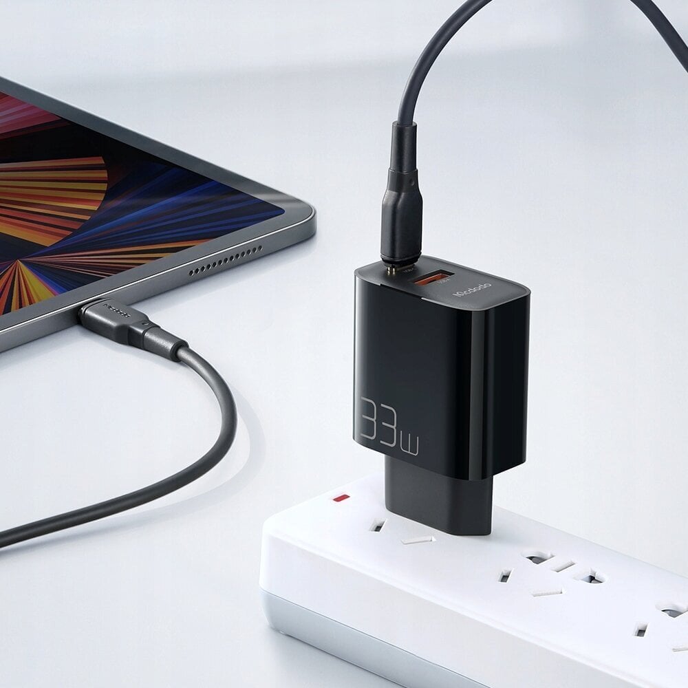 Mcdodo telefonilaadija, kiire, USB, USB-C, 33W, kaabel kaasas, 60W, must, CH-0922 цена и информация | Mobiiltelefonide laadijad | kaup24.ee