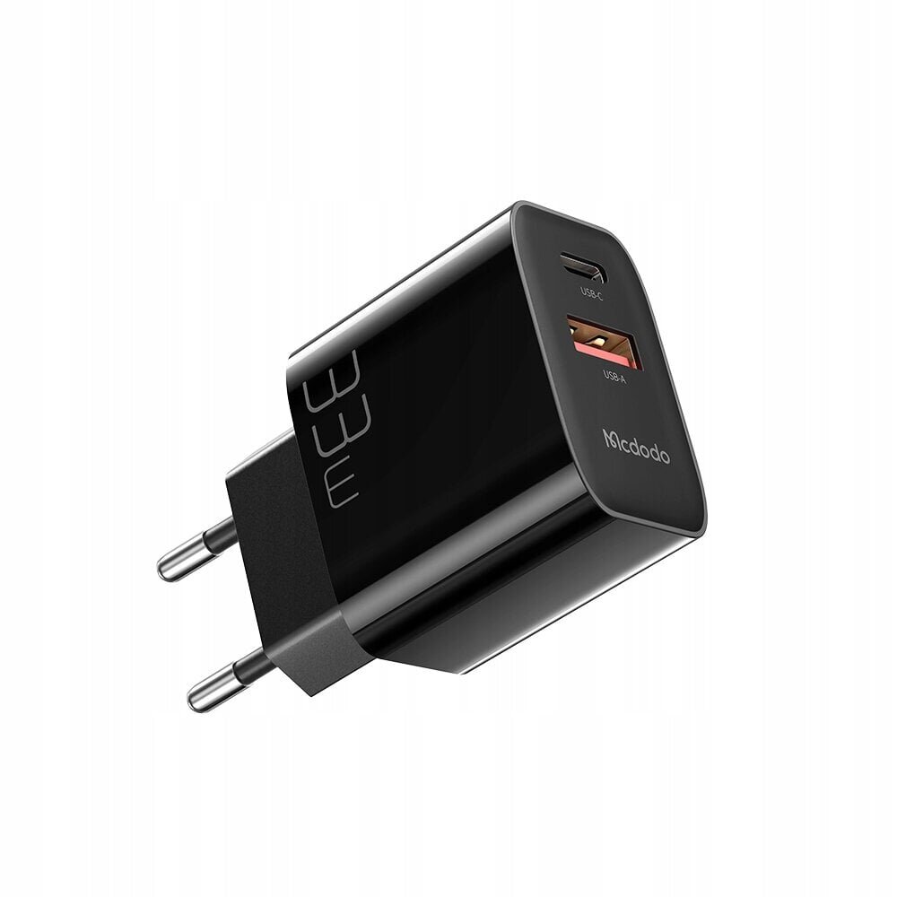 Mcdodo telefonilaadija, kiire, USB, USB-C, 33W, kaabel kaasas, 60W, must, CH-0922 цена и информация | Mobiiltelefonide laadijad | kaup24.ee