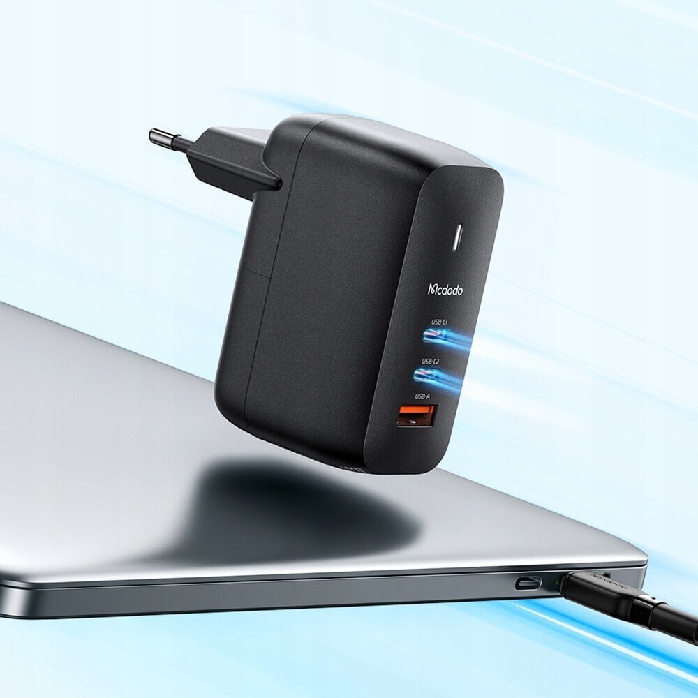 Universaalne laadija telefonile, sülearvutile Mcdodo GaN 3.0 kiirlaadija, USB-C, PD, USB-A, 65W, CH-8442 hind ja info | Mobiiltelefonide laadijad | kaup24.ee