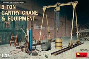 Miniart - 5 Ton Gantry Crane and Equipment, 1/35, 35589 цена и информация | Склеиваемые модели | kaup24.ee