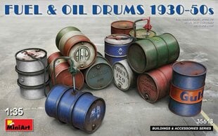 Liimitav mudel MiniArt 35613 Fuel & Oil Drums 1930-50s 1/35 hind ja info | Liimitavad mudelid | kaup24.ee