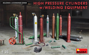 Liimitav mudel MiniArt 35618 High Pressure Cylinders w/Welding Equipment 1/35 hind ja info | Liimitavad mudelid | kaup24.ee