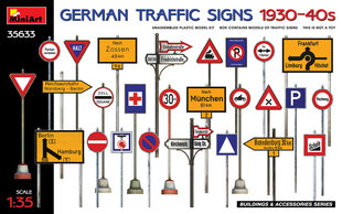 Сборная модель MiniArt - German Traffic Signs 1930-40s, 1/35, 35633 цена и информация | Склеиваемые модели | kaup24.ee