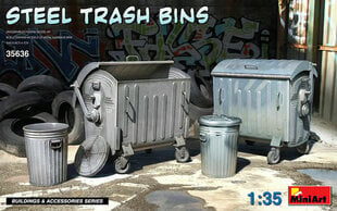 Liimitav mudel MiniArt 35636 Steel Trash Bins 1/35 hind ja info | Liimitavad mudelid | kaup24.ee