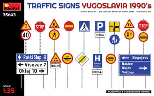 Liimitav mudel MiniArt 35643 Traffic Signs. Yugoslavia 1990's 1/35 цена и информация | Склеиваемые модели | kaup24.ee