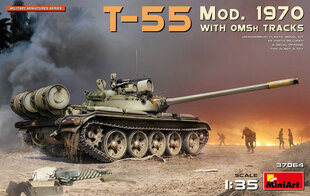 Liimitav mudel MiniArt 37064 T-55 Mod. 1970 w/OMSh Tracks 1/35 цена и информация | Склеиваемые модели | kaup24.ee