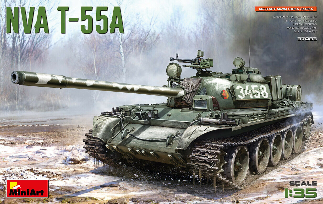 Liimitav mudel MiniArt 37083 NVA T-55A 1/35 цена и информация | Liimitavad mudelid | kaup24.ee