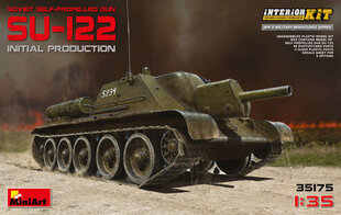 Liimitav mudel MiniArt 35175 SU-122 (Initial Production) w/Full Interior 1/35 hind ja info | Liimitavad mudelid | kaup24.ee