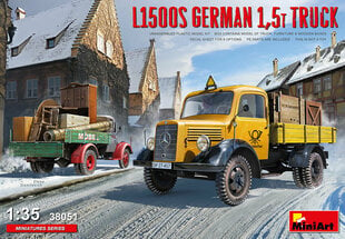 Liimitav mudel MiniArt 38051 L1500S German 1,5t Truck 1/35 цена и информация | Склеиваемые модели | kaup24.ee