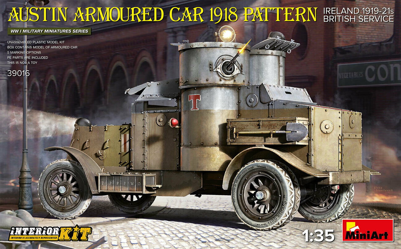 Liimitav mudel MiniArt 39016 Austin Armoured Car 1918 Pattern. Ireland 1919-21. British Service. Interior Kit 1/35 цена и информация | Liimitavad mudelid | kaup24.ee