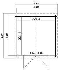 Aiamaja-kuur Moora 5,0m² цена и информация | Садовые сараи, дровницы | kaup24.ee