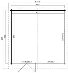 Aiamaja Gotland7F 22,8m² цена и информация | Садовые сараи, дровницы | kaup24.ee