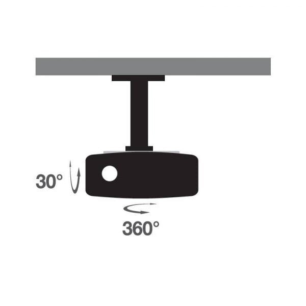 Projektori laekinnitus Techly 20cm, kuni 15kg, valge, reguleeritav hind ja info | Teleri seinakinnitused ja hoidjad | kaup24.ee