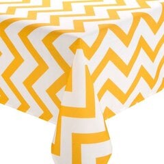Dekoratiivne laudlina Ambition Yellow Stripes, valge - kollane, 160 x 280 cm hind ja info | Laudlinad, lauamatid, servjetid | kaup24.ee