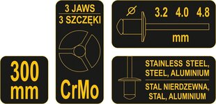 Vorel needid 3,2-4,8 mm (70201) цена и информация | Механические инструменты | kaup24.ee