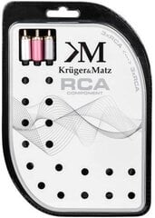 Kruger&Matz 3 RCA / 3 RCA, 3 м цена и информация | Кабели и провода | kaup24.ee