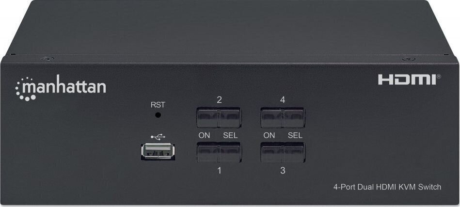 Lüliti Manhattan HDMI / USB KVM 4x1 kahele ekraanile 4K * 30 Hz hind ja info | Ruuterid | kaup24.ee