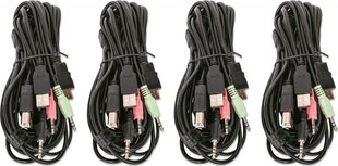 Переключатель Manhattan HDMI / USB KVM 4x1 для двух дисплеев 4K * 30 Гц цена и информация | Маршрутизаторы (роутеры) | kaup24.ee