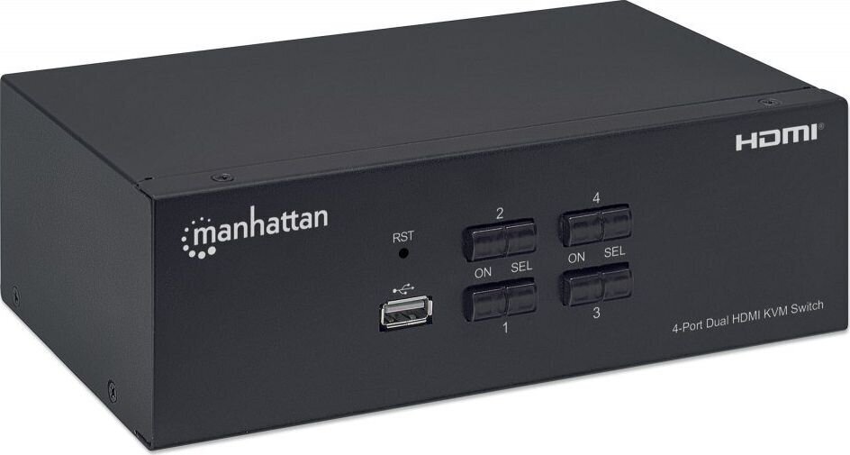 Lüliti Manhattan HDMI / USB KVM 4x1 kahele ekraanile 4K * 30 Hz цена и информация | Ruuterid | kaup24.ee