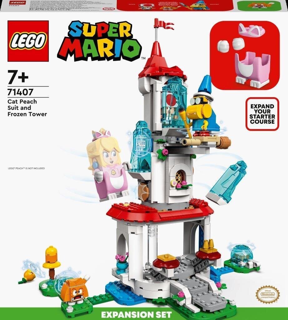 71407 LEGO® Super Mario Cat Peach Suit and Frozen Tower jäätorni ja kassikostüümi laienduskomplekt. hind ja info | Klotsid ja konstruktorid | kaup24.ee