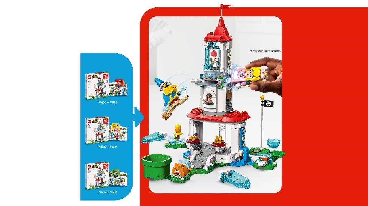 71407 LEGO® Super Mario Cat Peach Suit and Frozen Tower jäätorni ja kassikostüümi laienduskomplekt. hind ja info | Klotsid ja konstruktorid | kaup24.ee