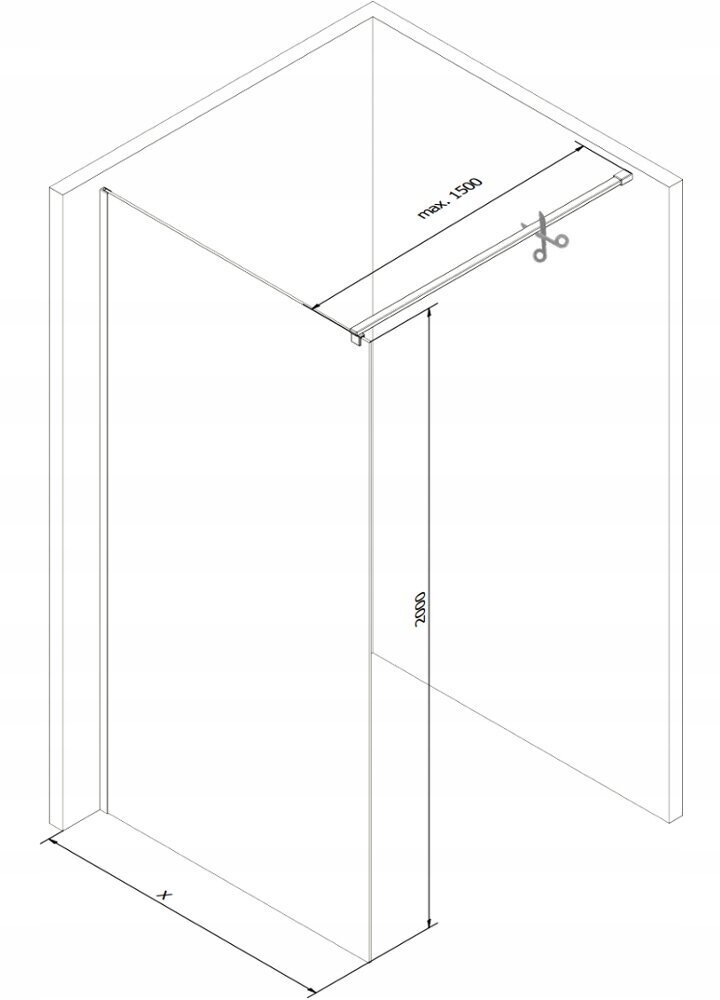 Walk-in dušisein Mexen Kioto, kuld/poolmatt klaas 70,80,90,100,110,120x200 cm hind ja info | Dušikabiinide uksed ja seinad | kaup24.ee