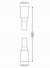 Mexen dušivoolik 150 cm, PVC, roosa kuld hind ja info | Segistid ja lisatarvikud | kaup24.ee