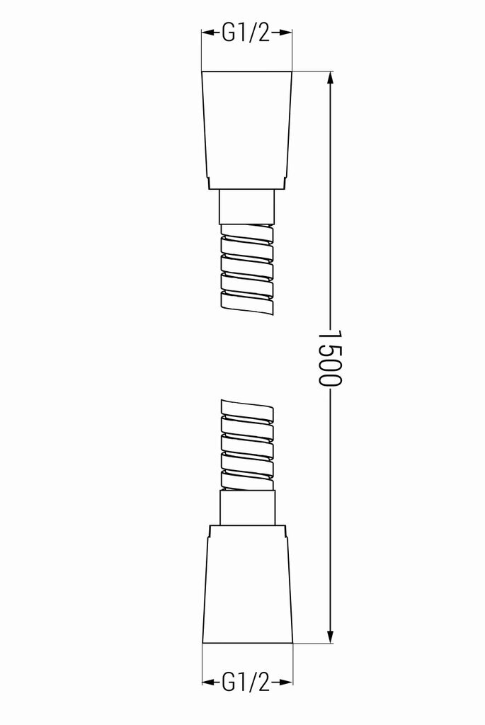 Mexen dušivoolik 150 cm, valge цена и информация | Segistid ja lisatarvikud | kaup24.ee