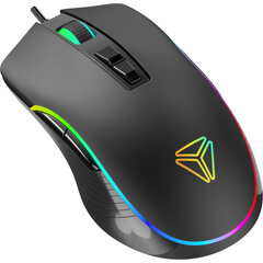 Мышь для игр YENKEE SHADOW RGB, 4800DPI, 9 программируемых кнопок, RGB подсветка, 1.8м цена и информация | Мыши | kaup24.ee