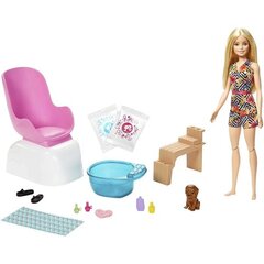 Mattel - Barbie Mani Pedi Spa Blonde Doll Playset цена и информация | Игрушки для девочек | kaup24.ee