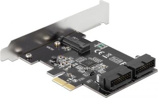 Контроллер DELOCK CARD PCI-E X1->2X USB 3.0 КРОНШТЕЙН ШТИФТА цена и информация | Delock Компьютерная техника | kaup24.ee