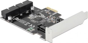 Контроллер DELOCK CARD PCI-E X1->2X USB 3.0 КРОНШТЕЙН ШТИФТА цена и информация | Delock Компьютерная техника | kaup24.ee