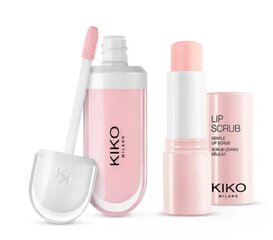 Набор для ухода за губами Kiko Milano: отшелушивающее средство для губ и блеск для объема цена и информация | Помады, бальзамы, блеск для губ | kaup24.ee