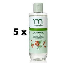 MARGARITA Mitsellaarvesi pihlakaekstrakti ja biokollageeniga 200ml x 5 tk. pakett hind ja info | Näopuhastusvahendid | kaup24.ee