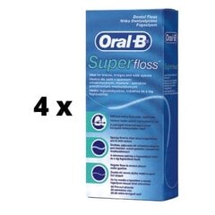 Зубная нить Oral-B Super Floss, 50 шт. х 4 шт., упаковка цена и информация | Для ухода за зубами | kaup24.ee