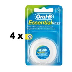 Зубная нить Oral-B Essential Mint, 50 м x 4 шт., упаковка цена и информация | Для ухода за зубами | kaup24.ee