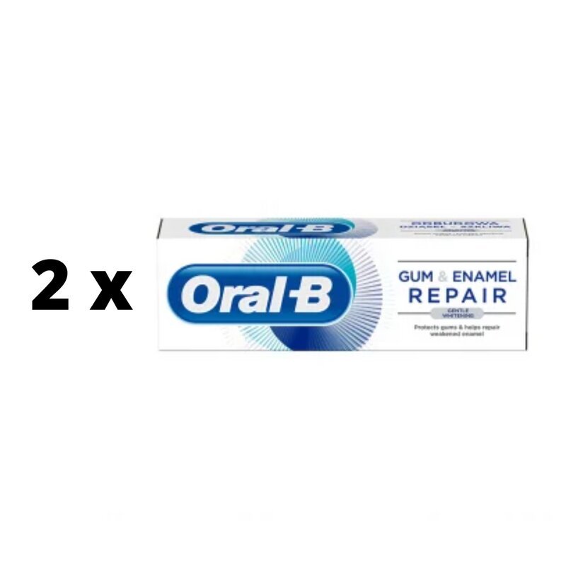 Hambapasta ORAL B Gum & Enamel Professional Whitening, 75ml x 2 tk. pakett hind ja info | Suuhügieen | kaup24.ee