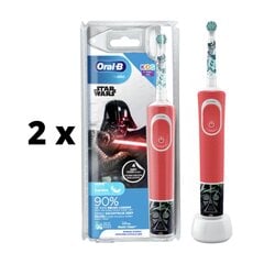 Электрическая зубная щетка ORAL-B Vitality Kids StarWars x 2 шт., упаковка цена и информация | Электрические зубные щетки | kaup24.ee