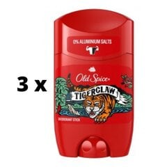 Дезодорант-карандаш OLD SPICE Tiger Claw, 50 мл x 3 шт., упаковка цена и информация | Old Spice Духи, косметика | kaup24.ee