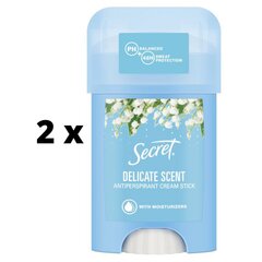 Naiste kreemjas higistamisvastane aine SECRET Delicate, 40ml x 2 tk. pakett hind ja info | Deodorandid | kaup24.ee