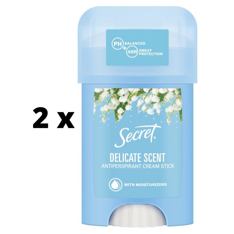 Naiste kreemjas higistamisvastane aine SECRET Delicate, 40ml x 2 tk. pakett цена и информация | Deodorandid | kaup24.ee