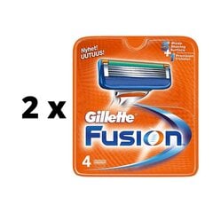 Raseerimispead GILLETTE FUSION, 4 tk. x 2 pakk pakett цена и информация | Косметика и средства для бритья | kaup24.ee