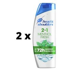 Шампунь Head&Shoulders Ментол 2в1, 225 мл. х 2 шт., упаковка цена и информация | Шампуни | kaup24.ee