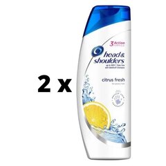 Шампунь Head&Shoulders Цитрус, 250 мл x 2 шт., упаковка цена и информация | Head & Shoulders Духи, косметика | kaup24.ee