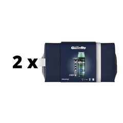 Raseerimiskomplekt Gillette Mach3 koos vanniga x 2 tk. pakett hind ja info | Raseerimisvahendid | kaup24.ee