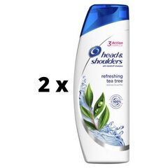 Šampoon HEAD & SHOULDERS Teepuu, 400 ml x 2 tk. pakett hind ja info | Šampoonid | kaup24.ee